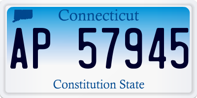 CT license plate AP57945