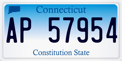 CT license plate AP57954