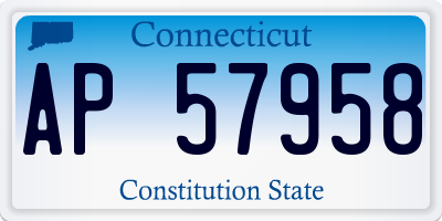 CT license plate AP57958