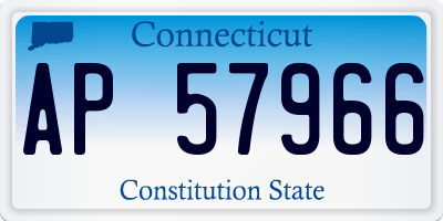 CT license plate AP57966
