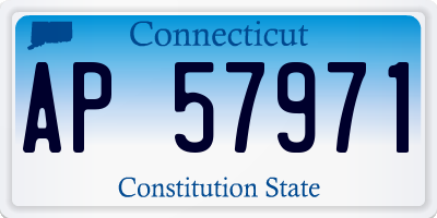 CT license plate AP57971