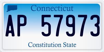 CT license plate AP57973