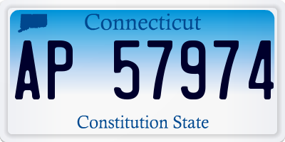 CT license plate AP57974