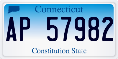 CT license plate AP57982