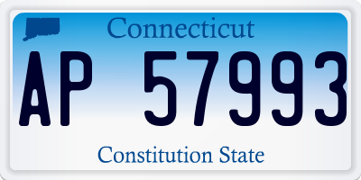CT license plate AP57993