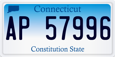 CT license plate AP57996