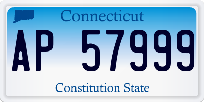 CT license plate AP57999