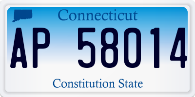 CT license plate AP58014