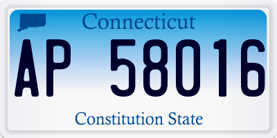CT license plate AP58016