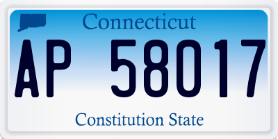 CT license plate AP58017