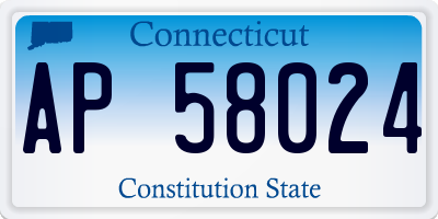 CT license plate AP58024