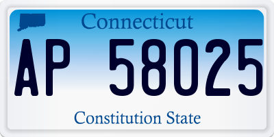 CT license plate AP58025