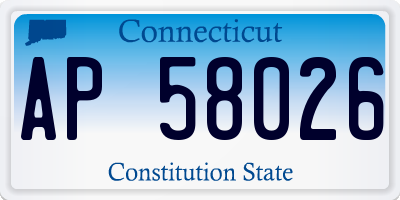 CT license plate AP58026
