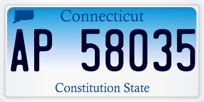 CT license plate AP58035