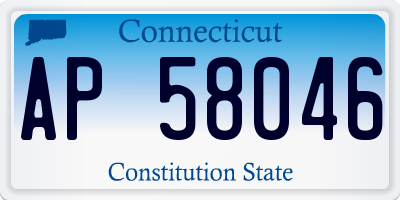 CT license plate AP58046