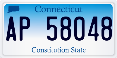 CT license plate AP58048