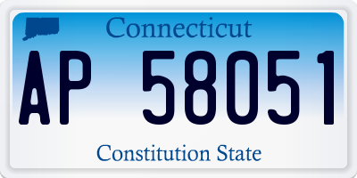 CT license plate AP58051