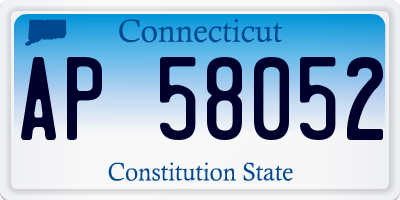 CT license plate AP58052