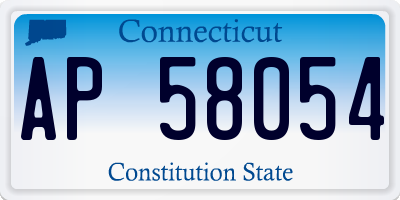 CT license plate AP58054