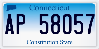 CT license plate AP58057