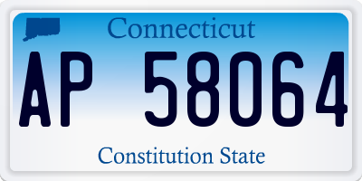 CT license plate AP58064