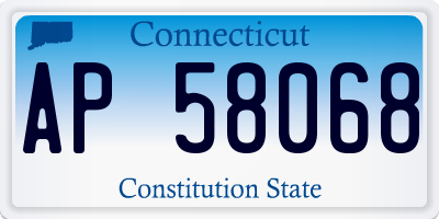 CT license plate AP58068