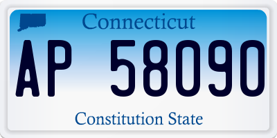 CT license plate AP58090