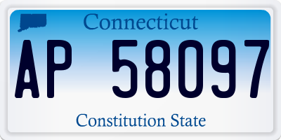 CT license plate AP58097