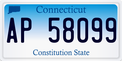 CT license plate AP58099