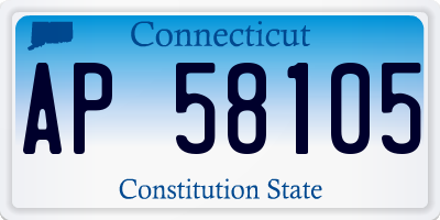 CT license plate AP58105