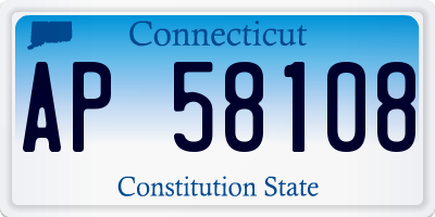 CT license plate AP58108