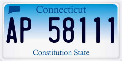 CT license plate AP58111