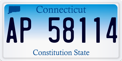 CT license plate AP58114