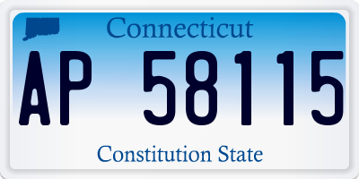 CT license plate AP58115