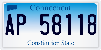 CT license plate AP58118