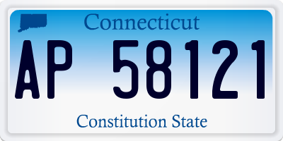 CT license plate AP58121