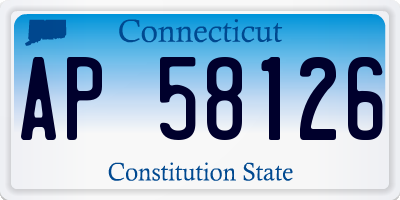 CT license plate AP58126