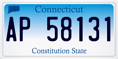 CT license plate AP58131