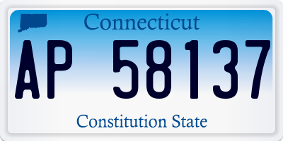 CT license plate AP58137
