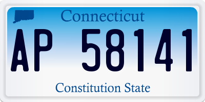 CT license plate AP58141