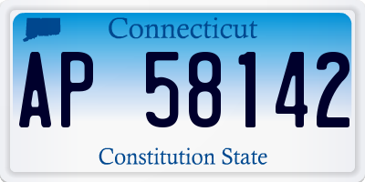 CT license plate AP58142