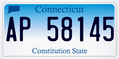 CT license plate AP58145