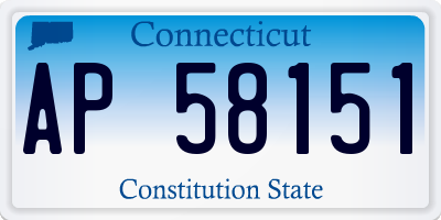 CT license plate AP58151