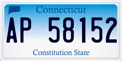 CT license plate AP58152