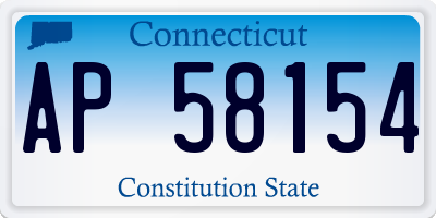 CT license plate AP58154