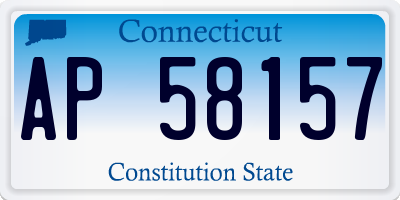 CT license plate AP58157