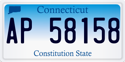 CT license plate AP58158