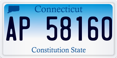 CT license plate AP58160