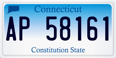 CT license plate AP58161