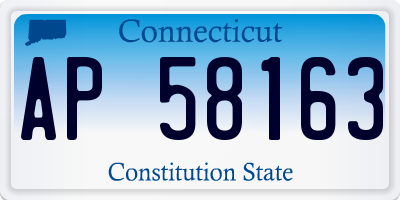 CT license plate AP58163